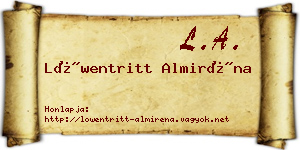 Löwentritt Almiréna névjegykártya